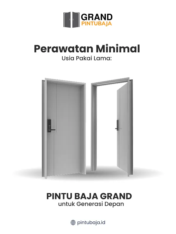 Perawatan Minimal, Usia Pakai Lama Pintu Baja Grand untuk Generasi Depan