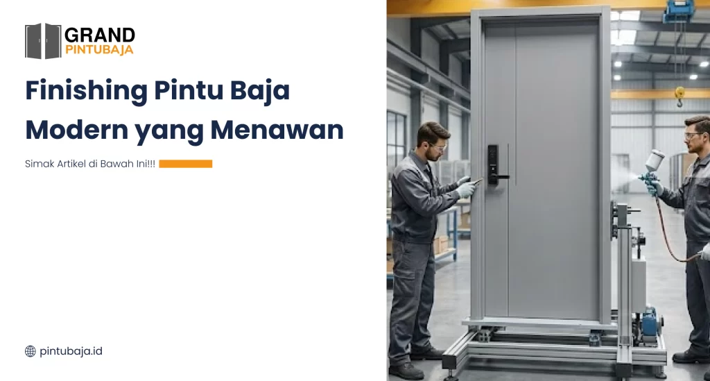Finishing Pintu Baja Modern