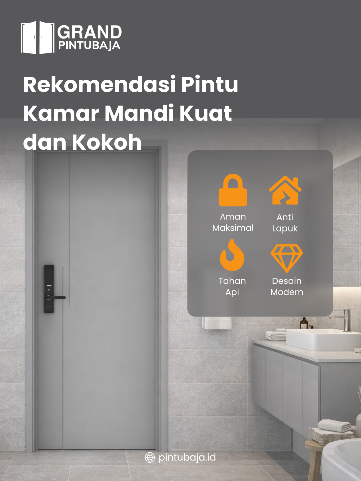 Rekomendasi Pintu Kamar Mandi Kuat dan Kokoh