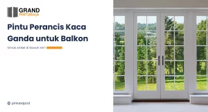 Pintu Perancis Kaca Ganda untuk Balkon