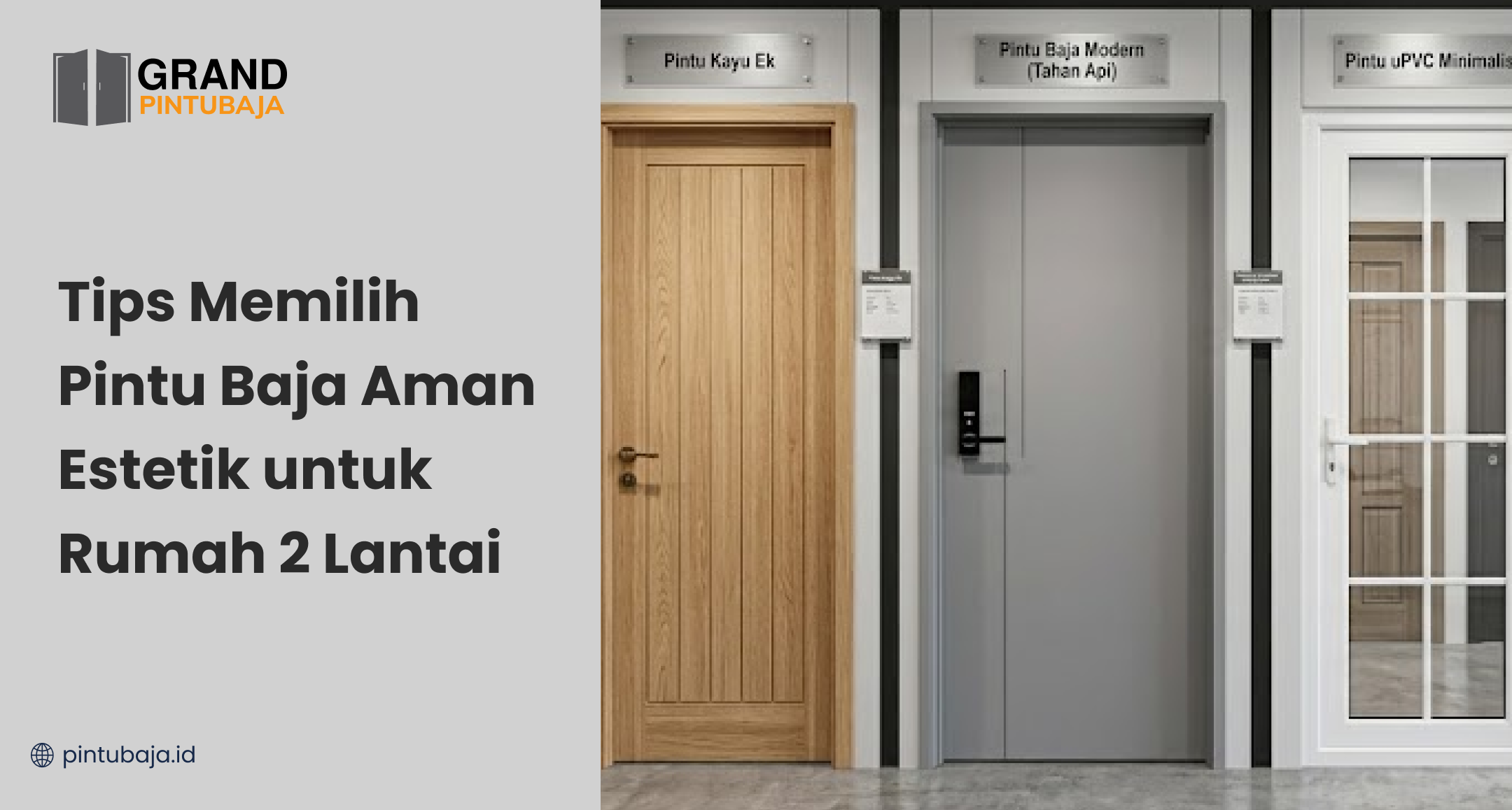 Tips Memilih Pintu Baja Aman Estetik untuk Rumah 2 Lantai