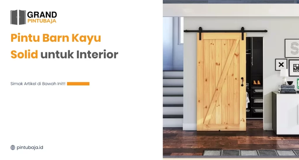 Pintu Barn Kayu Solid